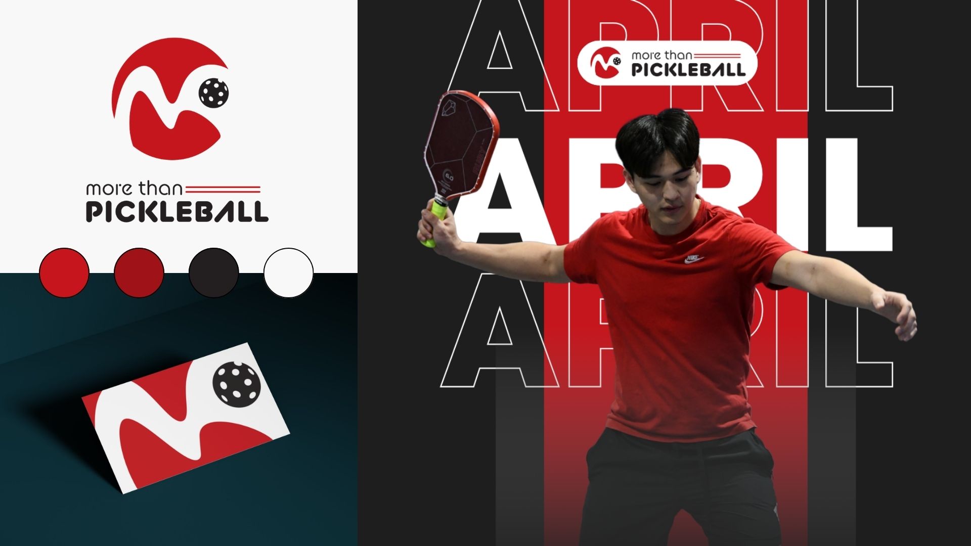 More Than Pickleball brand identity: logo, color palette, and campaign creative