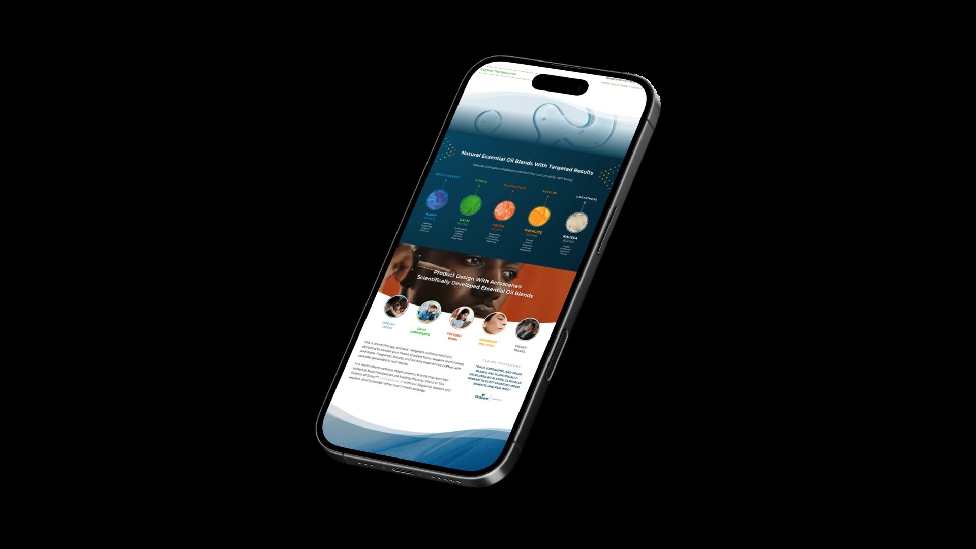 OnScent website on mobile